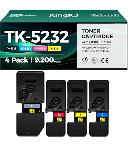 Amazon.com: Kyocera TK5232 (TK-5232) 4-Color Toner Cartridge Set